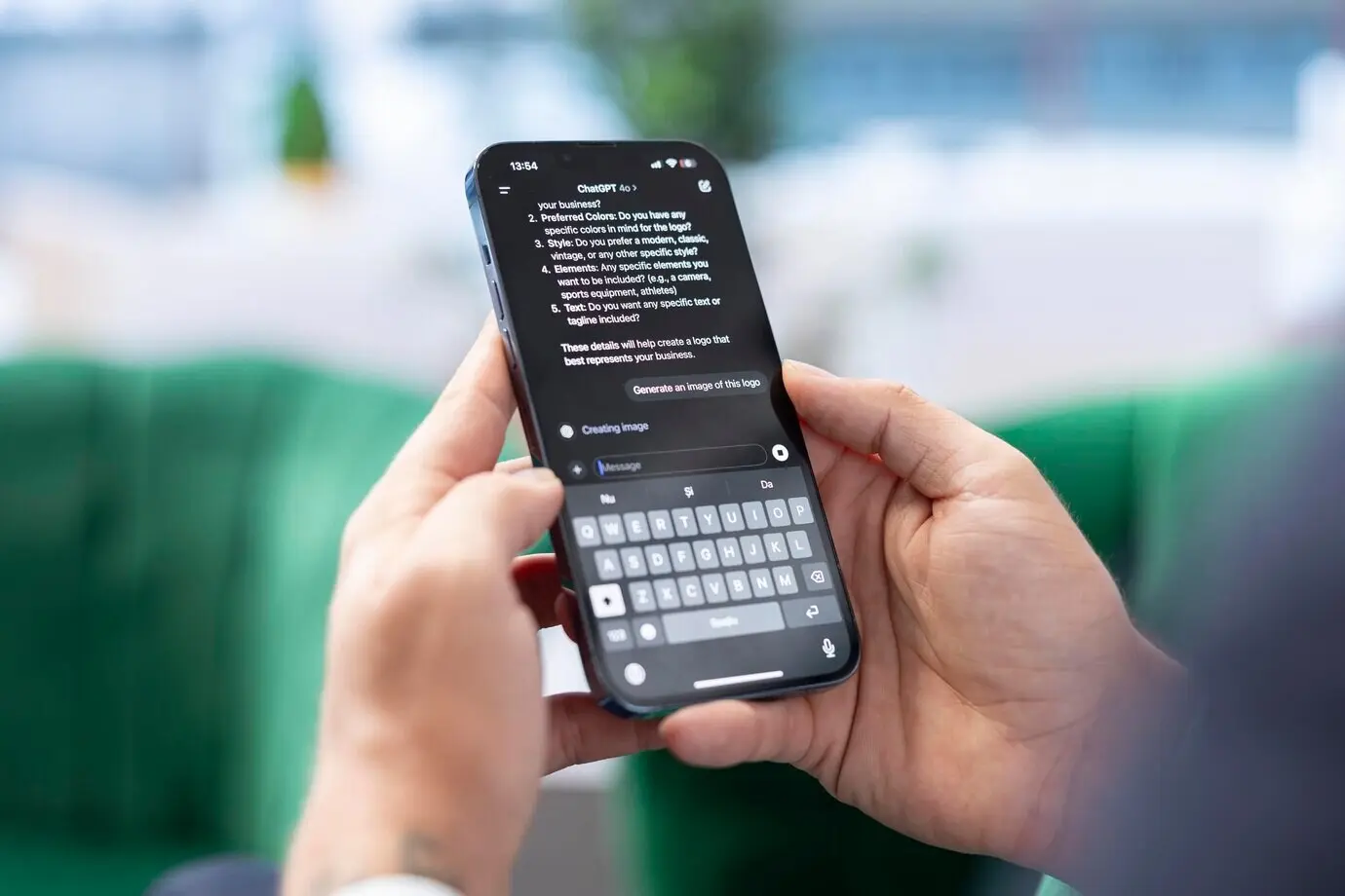 Bukarest, Rumänien, 30. Juli 2024: Der Chef nutzt den virtuellen KI-Assistenten.